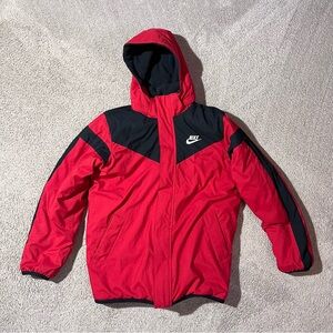 Nike Red and Black reversible Hooded Jacket